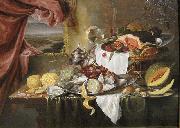 Laurens Craen Still Life with Imaginary View oil painting artist